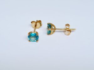 Apatite Gold Earrings