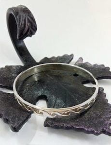 Beautiful Sterling Silver Bangle With Wave Pattern