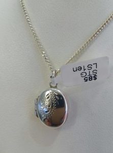 14mm Sterling Silver Oval Locket