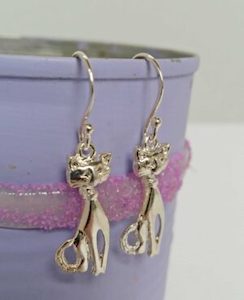 For all the Cat Lovers – Lovely Sterling Silver Earrings