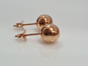 Rose Gold plated ball earrings