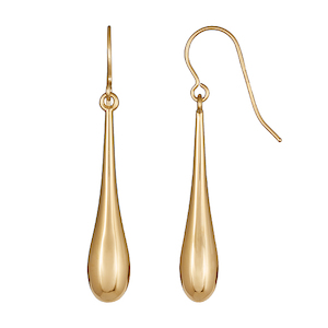 Tear Drop Hook Earrings 9ct gold