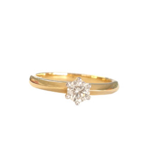 Diamond Solitaire Engagement Ring .30 CARAT TW 18ct Gold