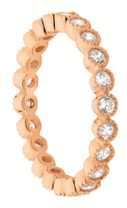 Jewellery: Sterling Silver Eternity Ring plated with Rose Gold