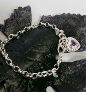 Sterling Silver Padlock Bracelet