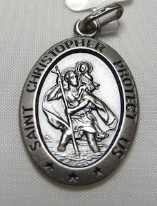 Sterling Silver Saint Christopher Pendant