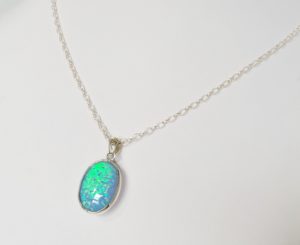 Sterling Silver Opal Pendant