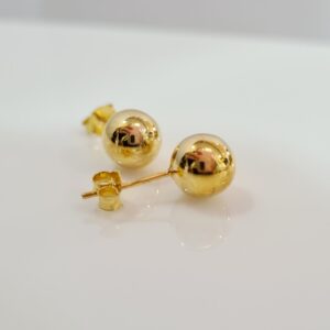 Gold plated ball earrings