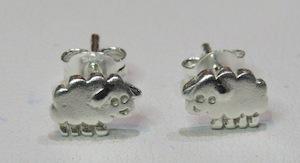 Sterling Silver Sheep Earrings