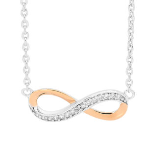 Sterling silver cubic zirconia Infinity Pendant