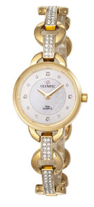 Olympic Ladies Gold Stone Set watch