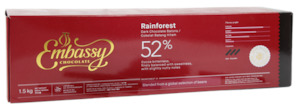 EMBASSY Rainforest Chocolate Batons 52% Couverture (8x1.5kg) Compound&Couverture