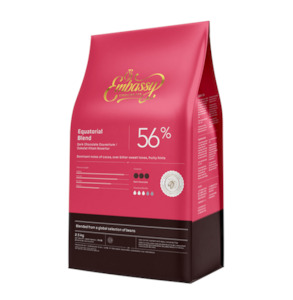 Embassy Equatorial Blend Dark Couverture Chocolate 56% (4 x 2.5kg) Doea Dwipa