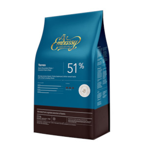 EMBASSY Torres Dark Chocolate Drops 51% (4x2.5kg) Compound&Couverture