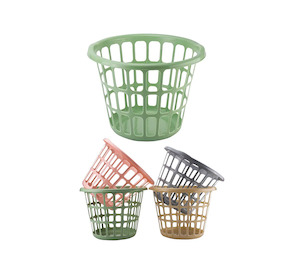 Laundry Basket Round Dia: 39x28cm Assorted