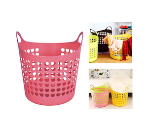 Plastic Laundry Backet Soft Dia: 45cm Assorted