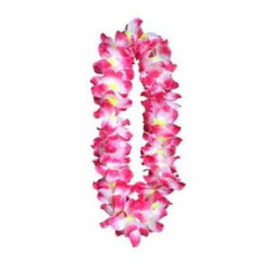 Artificial Flower Leis 60cm Pink / White