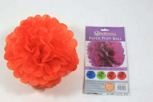 Paper Puff Ball 14 Inch – Orange 9101201302496