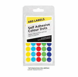 Adhesive Colour Dots 480pk