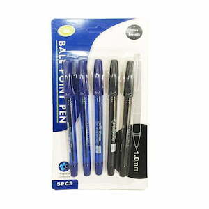 Ball Pen 5pcs Mix Colour 3xBlue 2xBlack