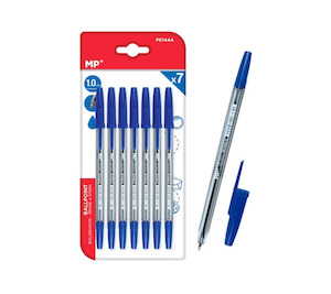 Ballpoint Ball Pen 1.0mm 7Pcs Blue