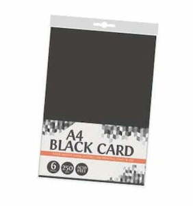 Black Card A4 250gsm 6sh QB0272