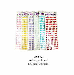 Adhesive Jewel H: 32cm W: 10cm Assorted (each)