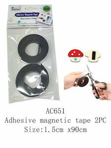 Adhesive magnetic tape 2PC Size: 1.5cm x90cm