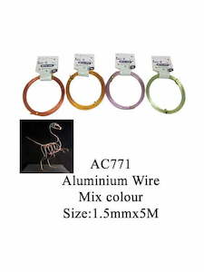 Aluminium Wire Mix colour Size: 1.5mmx5M