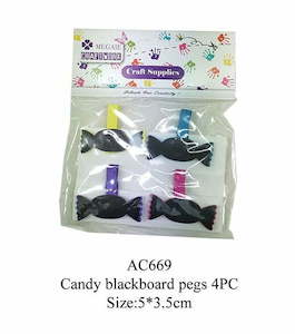 Candy Blackboard Pegs 4PC Size: 5×3.5cm