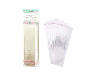 Clear Cellophane Cello Bags 13x5cm +3.5cm Self Seal 60pcs