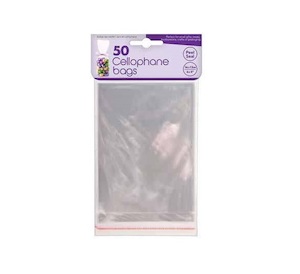 Clear Cellophane Cello Bags 16x12cm Self Seal 50pcs