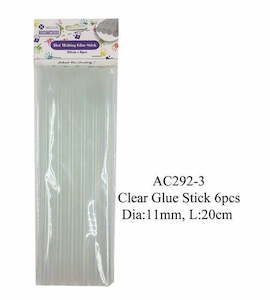 Clear Hot Glue Stick 11mm x 20cm 6pcs