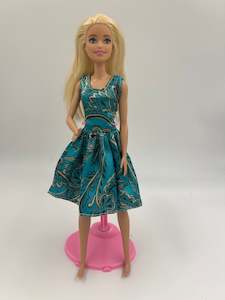 Blue dress suitable for Barbie