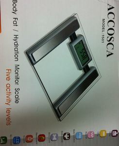 Accosca Body Fat  Hydration Monitor Bathroom Scale