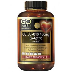 Pharmacy: Go Healthy Co-Q10 450MG Bioactive 1-A-DAY 100 Capsules