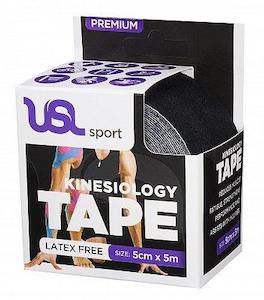 USL Sport Premium Kinesiology 5cm x 5m Black