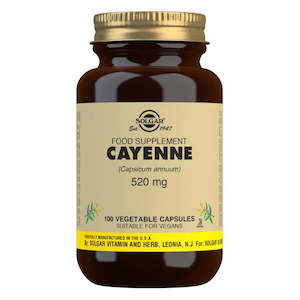 Solgar Cayenne 520 mg Vegetable 100 Capsules