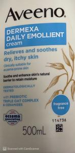 Pharmacy: Aveeno Dermexa Moisturising Cream 500ml