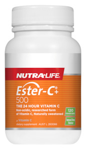 Nutralife Ester C 500mg Lemon Lime 120 Chewable Tablets