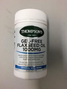 Thompsons Gel-free Flaxseed Oil 1000mg Capsules 100’s EXPIRY DEC/2023