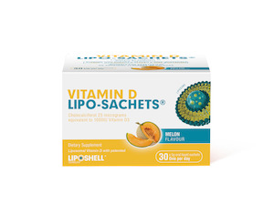 Lipo Sachet Vitamin d3 1000 IU 30 sachets Melon Flavour expiry 05/25