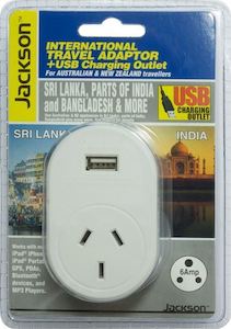 Jackson Outbound International Travel India, Sri Lanka Adaptor PTA8814USBMC