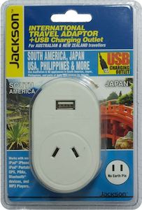 Jackson Outbound International Travel Japan, South America Adaptor PTA8813USBMC