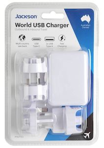 JACKSON Worldwide USB Charger Adapter. Perfect For All