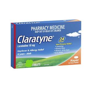 Claratyne Hayfever & Allergy Relief Rapid 10 tablets EXPIRY 10/25