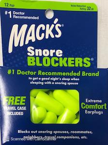 Pharmacy: Macks Snore Blockers Extreme comfort Earplugs Free Travel Case 12 pair