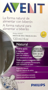 Pharmacy: Avent Natural Glass Bottle 120 ml