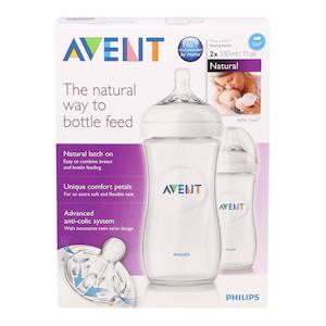 Pharmacy: Philips Avent NATURAL Bottles 2 Pack 330 ml