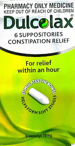 Dulcolax constipation Relief -6 Suppositories